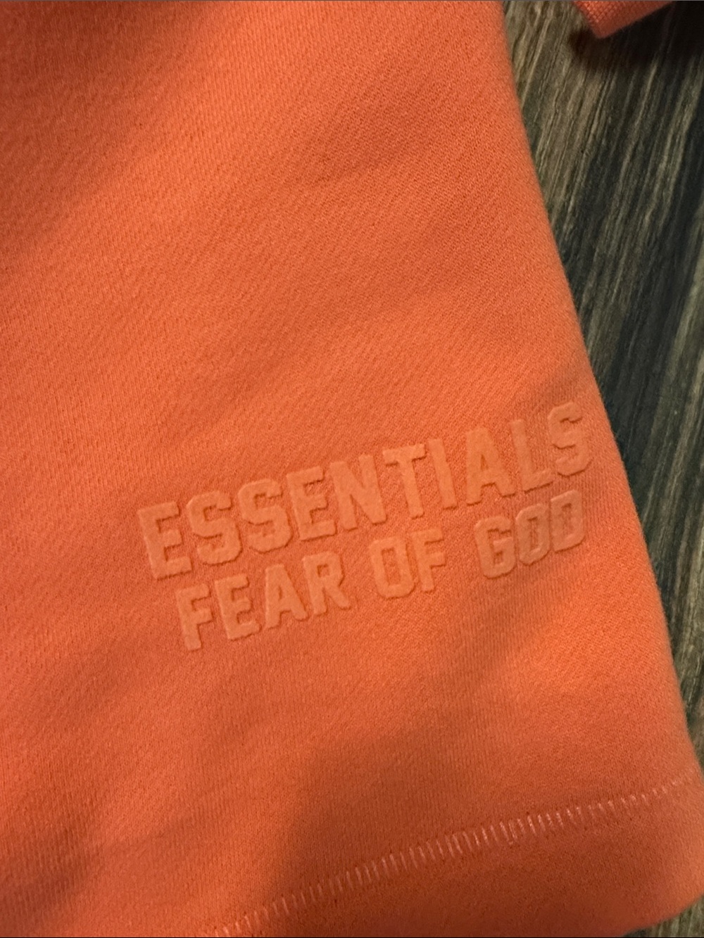 Essentials fear of God coral Hoodie & Shorts Set. Xs. New! - Picture 2 of 9